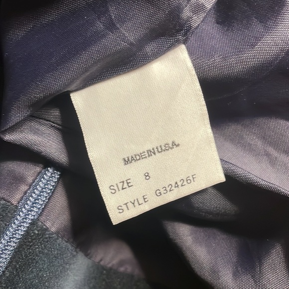 Vintage GUESS ❓ Navy blue velvet skirt w/ belt - size 8 - Picture 5 of 11